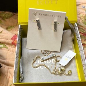 Kendra Scott earrings and bracelet set